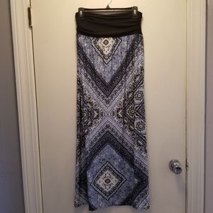 Boho Blue Maxi Skirt